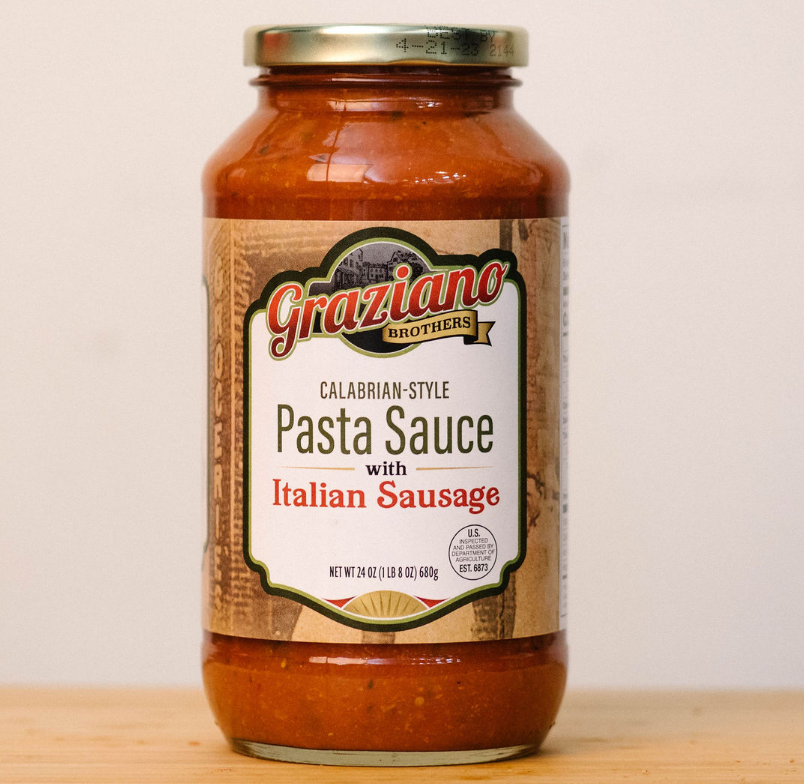 Graziano Bros. CalabrianStyle Pasta Sauce with Italian Sausage GRAZIANO BROTHERS, INC.